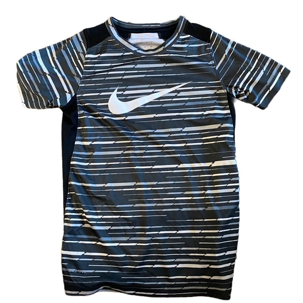 Boys Nike Dri-Fit Striped Athletic Tshirt